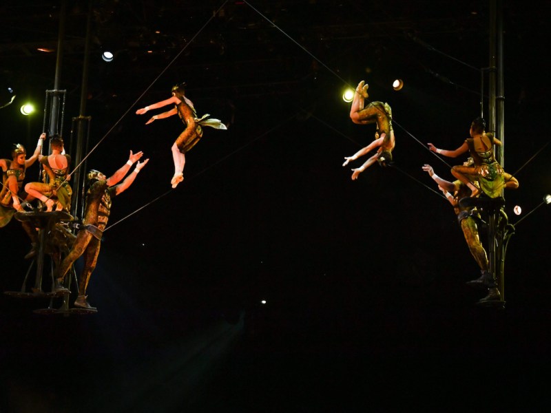 From mighty crickets bouncing off trampolines, to a hypnotic spider contorting inside her web, Cirque Du Soleil’s OVO exudes extraordinary showmanship to tickle the imagination. Funny and chaotic, yet adorable and wonderful, OVO charms the inner child with its sweet exuberance. (Courtesy photo)